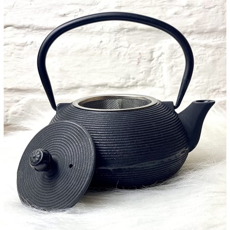 Ceainic din fonta cu infuzor metalic, NEGRU, 500ml [3]