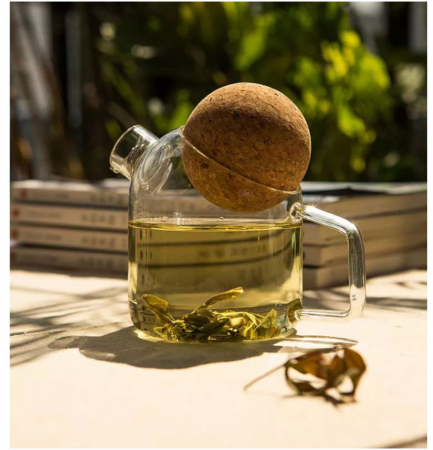 Ceainic SPHERE din sticla Borosilicata si capac din Pluta, 500 ml [2]