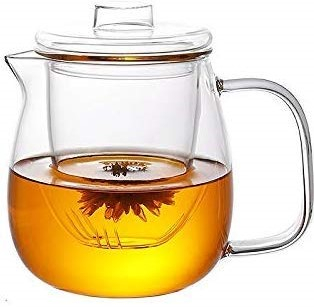 Ceainice si infuzoare - Cană pentru ceai din sticlă borosilicată cu infuzor și capac