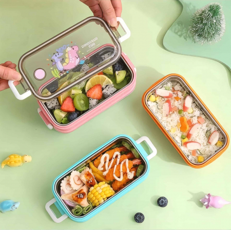Cutie pentru alimente – Lunch Box copii, 350 ml, 1 compartiment, interior inox [2]