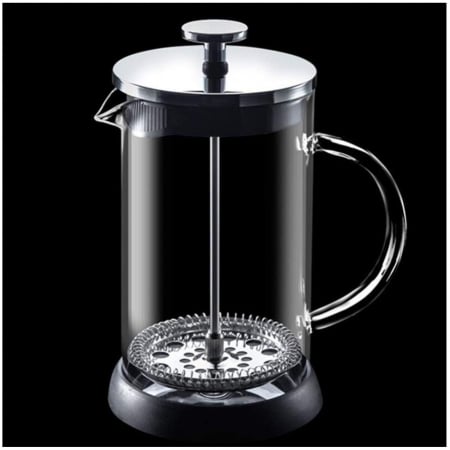 French press din Sticla Termorezistenta, plastic si Inox, 1000 ml [1]