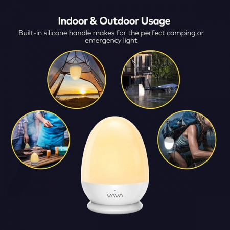 Lampa de Veghe Smart VAVA, lumina LED calda si rece, reglare Touch [6]