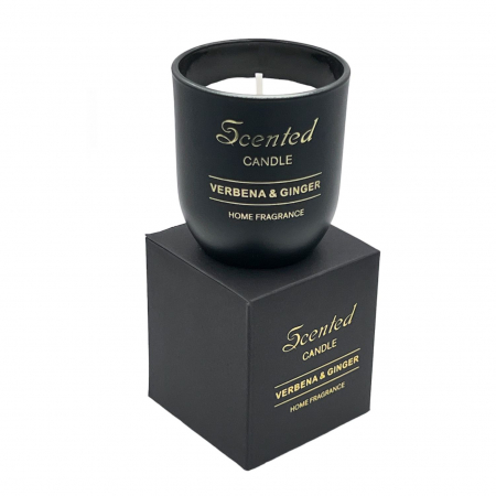 Lumanari parfumate - Lumanare parfumata VERBENA & GINGER, pahar sticla 8x7 cm, 120gr