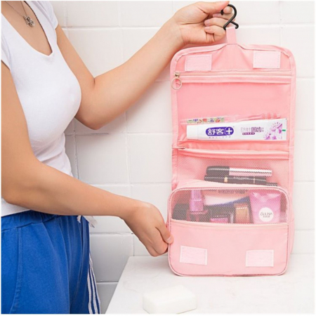 Organizator geanta pentru cosmetice, TRAVEL, 24x20cm, Roz [3]