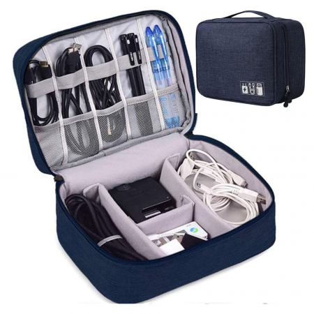 Organizatoare - Organizator geanta pentru Travel, 23x19x8 cm, Albastru