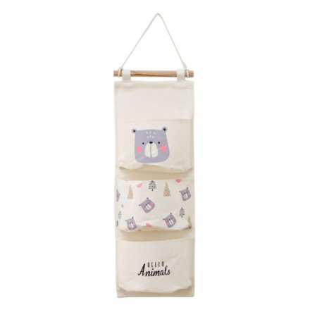 Organizatoare - Organizator textil suspendat pentru jucarii si depozitare, Animals, 59x19.5 cm