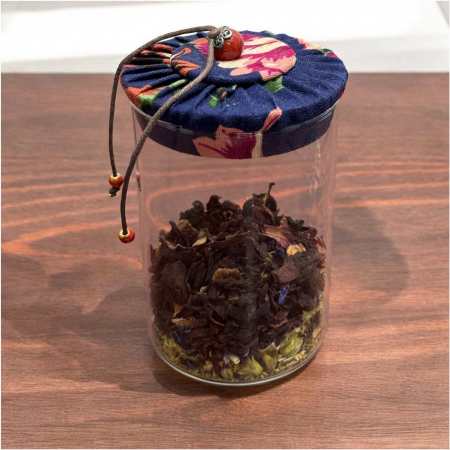 Recipient cilindric din sticla borosilicata cu capac atans, 12x8 cm [3]