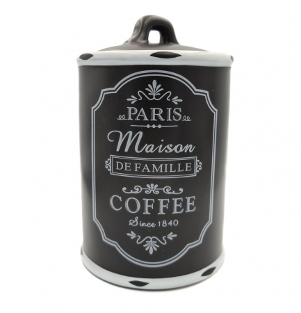 Set Ceramic PARIS, 3 recipiente pentru depozitare, Negru [1]