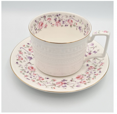 Serviciu din Portelan fosfatic, ROMANCE, 2 Cesti si Farfurii, 250 ml [1]