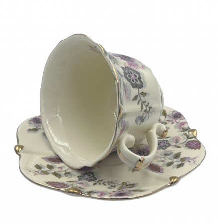 Serviciu Portelan Vintage 2 Cesti si farfurii, Flowers [4]