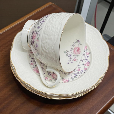 Serviciu Portelan Vintage Elegance, 2 Cesti si farfurii, ROMANCE [2]