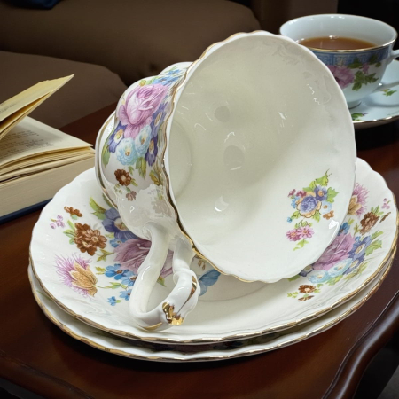 Serviciu Portelan Vintage Royal, 2 Cesti si farfurii, SPRING BOUQUET [2]