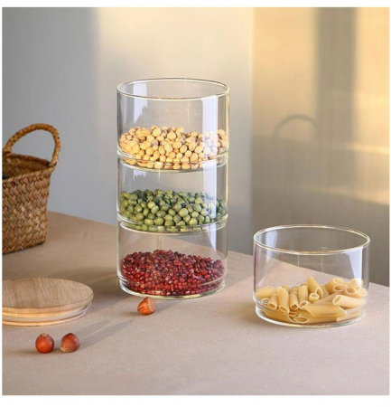 Set 3 Boluri Stivuibile din sticla Borosilicata [3]