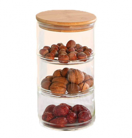 Set 3 Boluri Stivuibile din sticla Borosilicata [2]