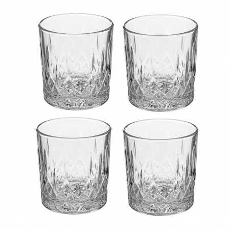 Accesorii bauturi - Set 4 Pahare Whisky si Cocktail, 300ml, 8.5x9 cm, S&G