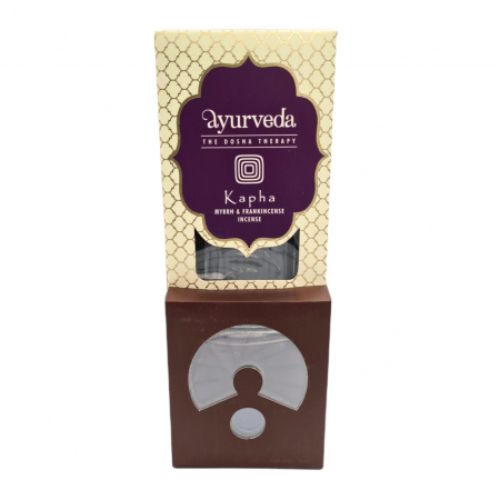 Set Betisoare si Conuri parfumate cu suport, Ayurveda Myrrh & Frankincense, 25g [0]