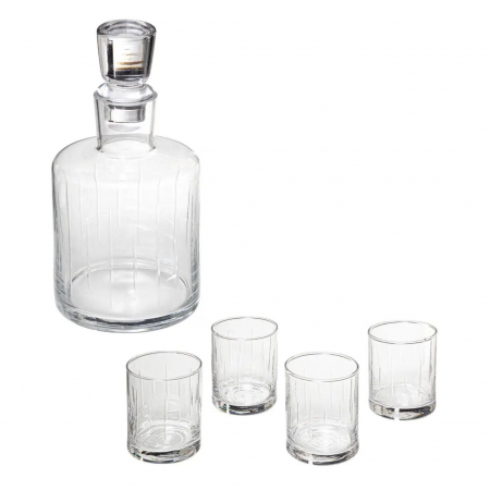Accesorii bauturi - Set Carafa si 4 Pahare Whisky, S&G, 1L + 4 x 350 ml