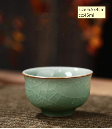 Set ceai „IMPERIAL TEA” din portelan, ceainic 200 ml, 6 cupe si accesorii incluse, Turcoaz [2]