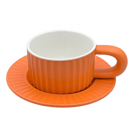 Savoarea Ceaiului - Set Ceasca si Farfurie din Ceramica, KLEIN, 250ml