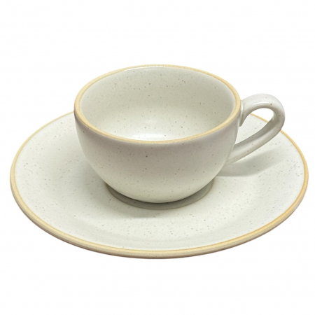 Seturi din Portelan - Set Ceasca si farfurie pentru Espresso, CAFFINO, Portelan cu aspect mat, 80 ml