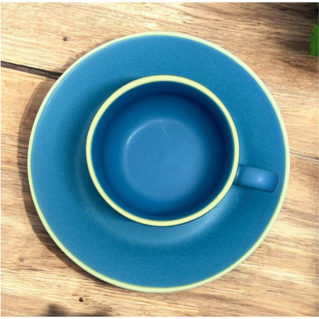 Set Ceasca si farfurie pentru Espresso, CAFFINO, Portelan cu aspect mat, 80 ml [3]