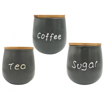 Recipiente depozitare - Set 3 recipiente SUGAR+TEA+COFFEE