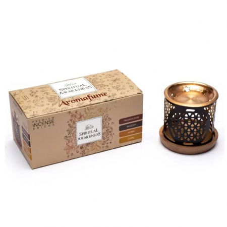 Carbuni aromati - Set Suport Difuzor metalic Spiritual Awareness si 12 carbuni aromati