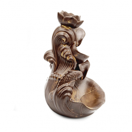 Suport Casacada ardere conuri parfumate Backflow, ceramica, LOTUS, 18 x 14 cm [2]