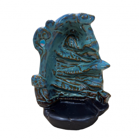 Suport Casacada ardere conuri parfumate Backflow, ceramica, 16x12 cm [1]