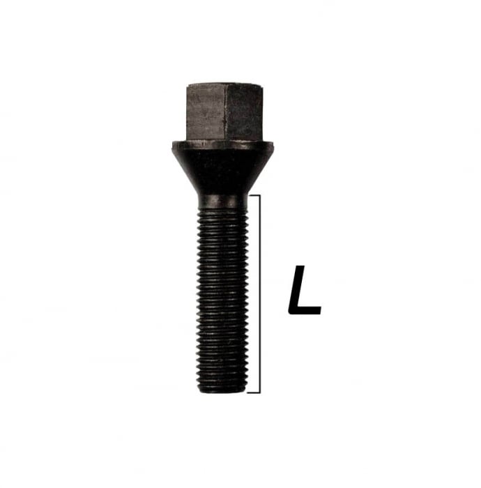 Prezon janta aliaj negru M14x1.5 28 mm [2]