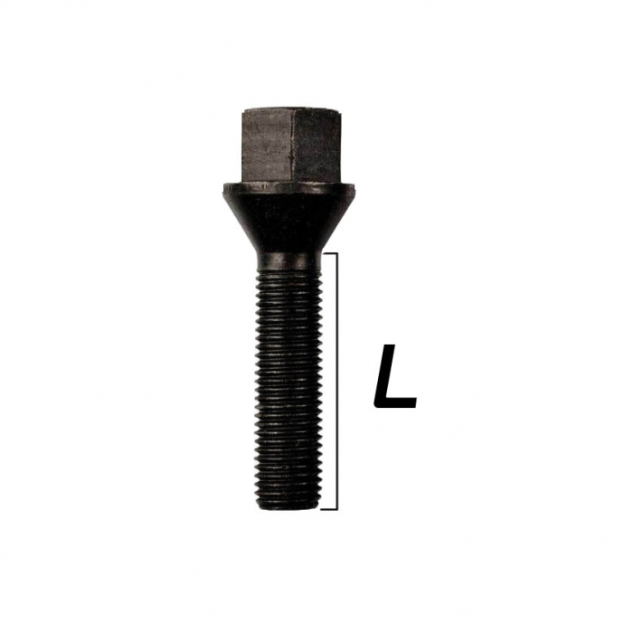 Prezon janta aliaj negru M14x1.5 40 mm [2]