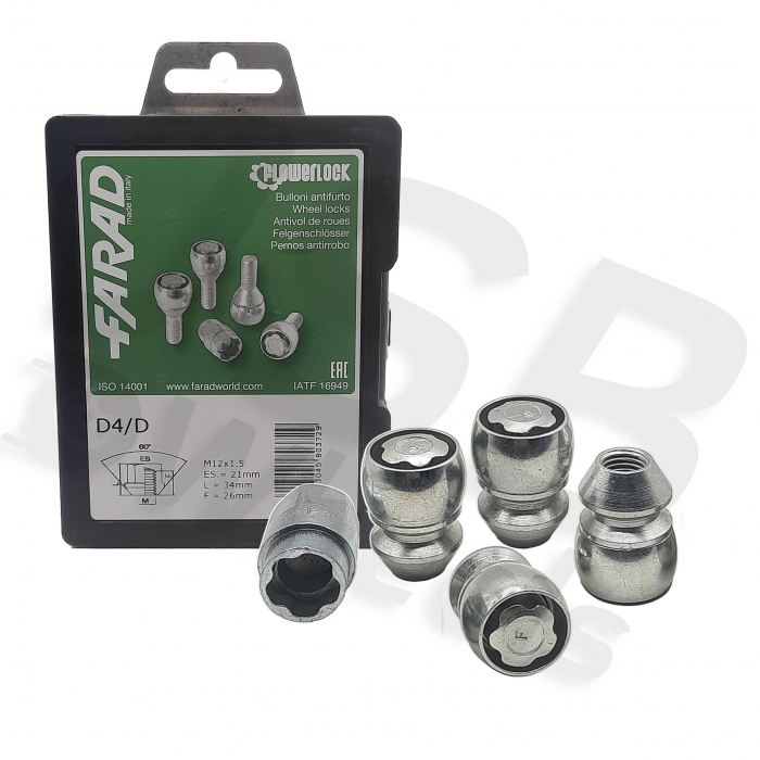 Set piulite antifurt Flowerlock M12x1.5 D4/D [2]