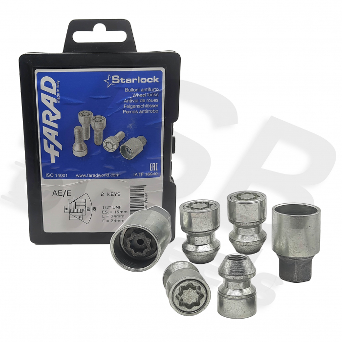 Set piulite antifurt Starlock 1/2" UNF AE/E cu 2 chei [2]