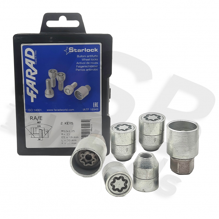 Set piulite antifurt Starlock M12x1.25 RA/E cu 2 chei [2]