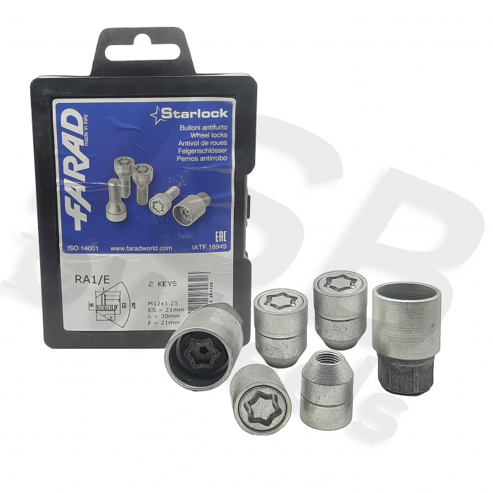 Set piulite antifurt Starlock M12x1.25 RA1/E cu 2 chei [2]