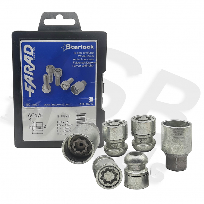 Set piulite antifurt Starlock M12x1.5 AC1/E cu 2 chei [2]
