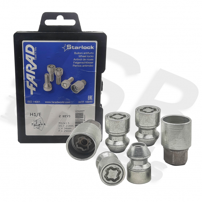 Set piulite antifurt Starlock M12x1.5 H1/E cu 2 chei [2]