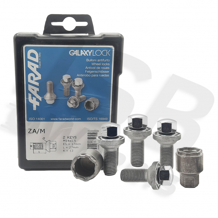 Set prezoane antifurt Galaxylock M14x1.5 ZA/M cu 2 chei [2]