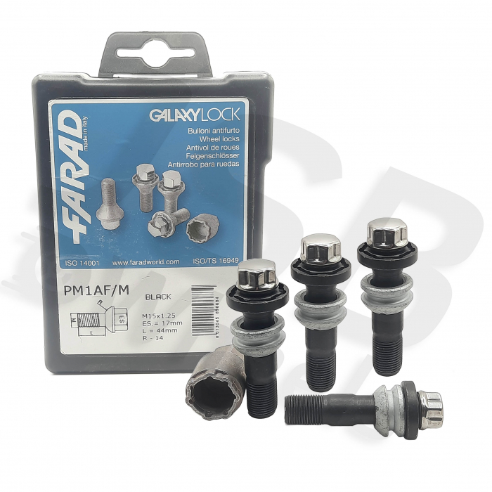 Set prezoane antifurt negre Galaxylock M15x1.25 PM1AF/M [2]
