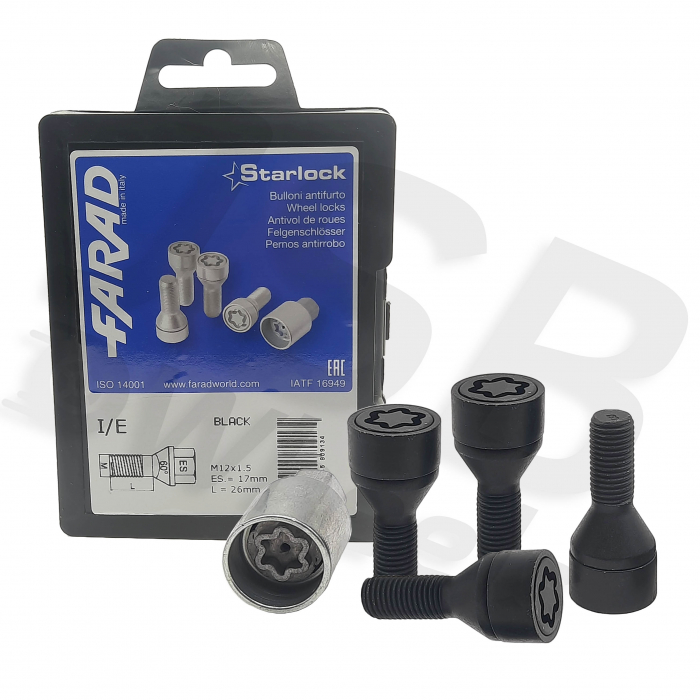 Set prezoane antifurt negre Starlock M12x1.5 I/E [2]