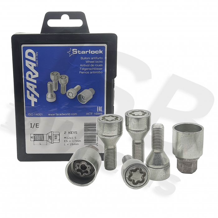 Set prezoane antifurt Starlock M12x1.5 I/E cu 2 chei [2]