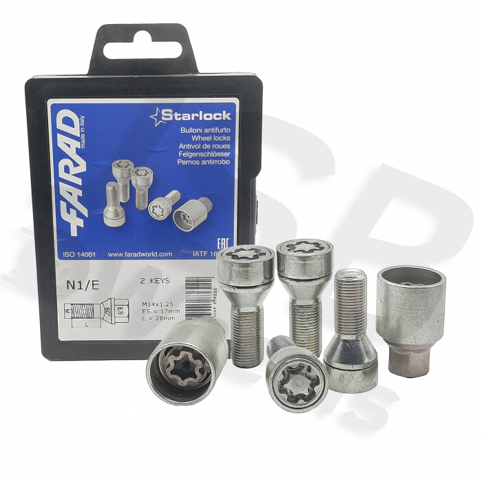 Set prezoane antifurt Starlock M14x1.25 N1/E cu 2 chei [2]