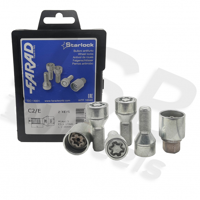 Set prezoane antifurt Starlock M14x1.5 C2/E cu 2 chei [2]