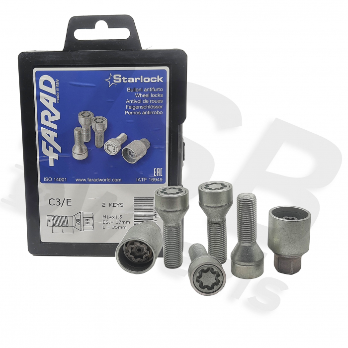 Set prezoane antifurt Starlock M14x1.5 C3/E cu 2 chei [2]