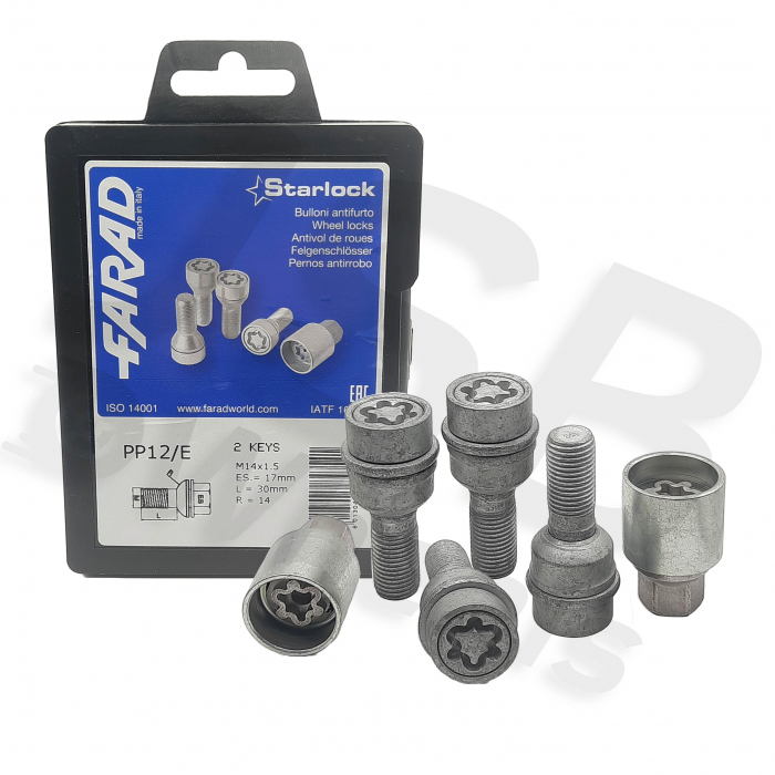 Set prezoane antifurt Starlock M14x1.5 PP12/E cu 2 chei [2]