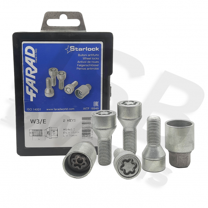 Set prezoane antifurt Starlock M14x1.5 W3/E cu 2 chei [2]