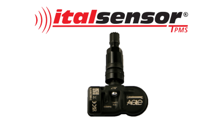 Senzori presiune roti - Senzor presiune roti (TPMS) universal Italsensor Agile 433 MHz - valva neagra
