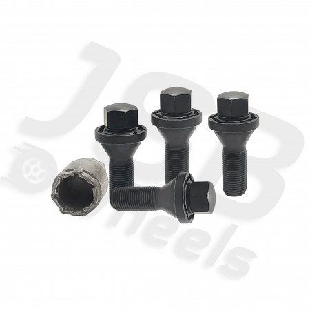 Antifurt roti - Set prezoane antifurt negre Galaxylock M14x1.25 N1/M