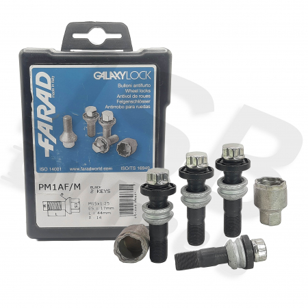 Set prezoane antifurt negre Galaxylock M15x1.25 PM1AF/M cu 2 chei [1]