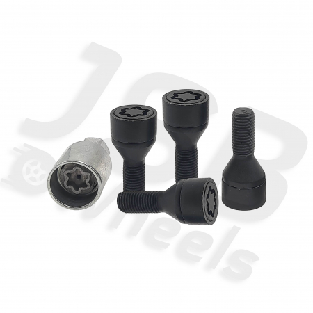 Antifurt roti - Set prezoane antifurt negre Starlock M12x1.5 I/E